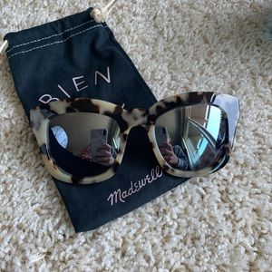 Madewell sunnies w mirror lens&tortoise coloring